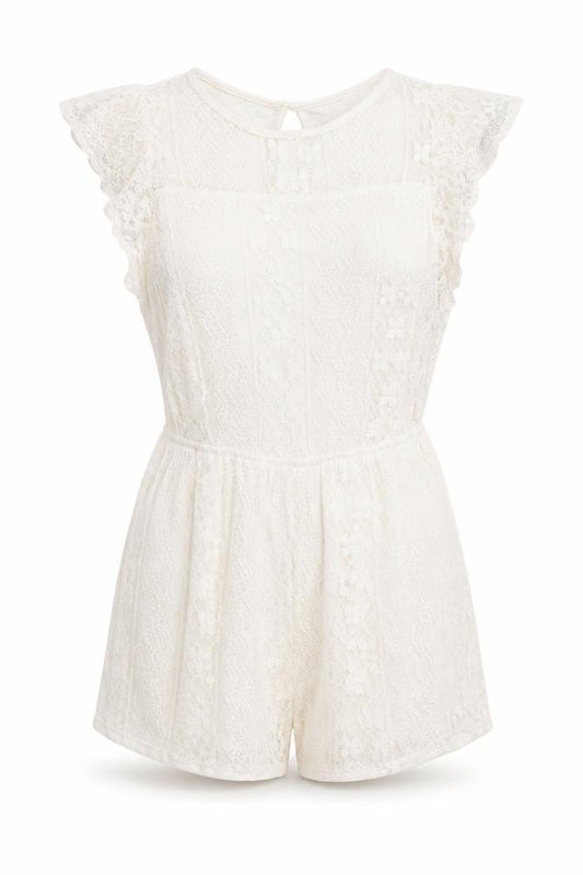 Atmosphere Womens Ivory Cotton Bodysuit One-Piece Size 10 Button