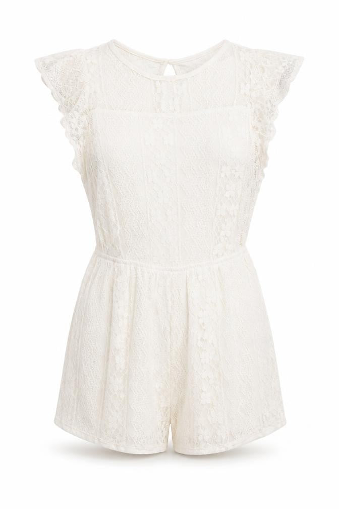 Atmosphere Womens Ivory Cotton Bodysuit One-Piece Size 10 Button