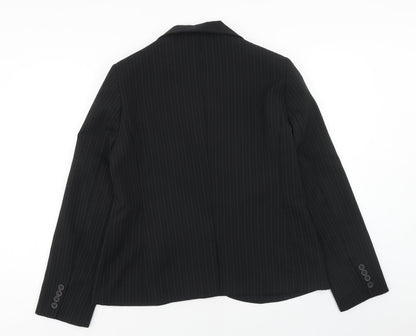 Atmosphere Womens Blue Striped Jacket Blazer Size 16 Button