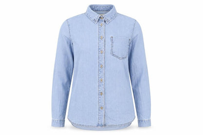 ASOS Womens Blue 100% Cotton Basic Button-Up Size 8 Collared