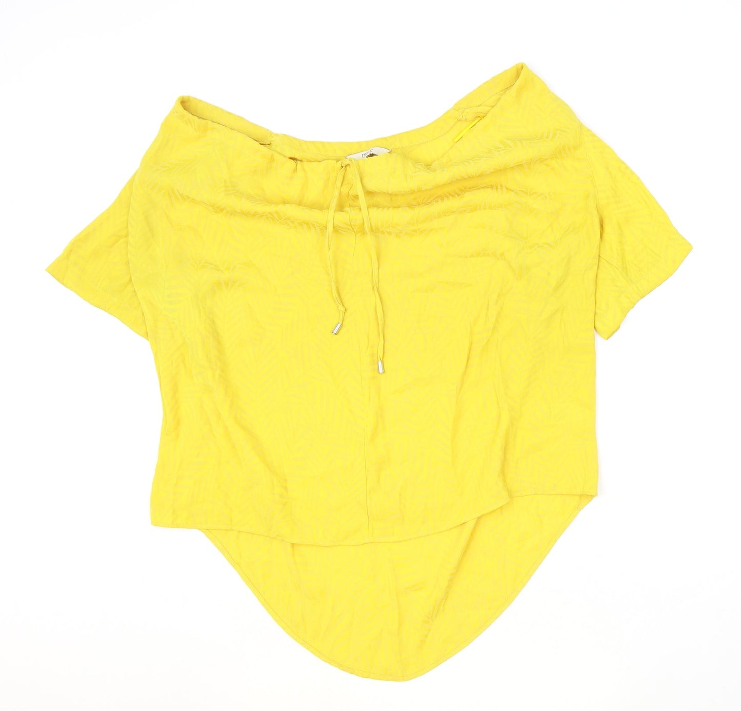 NEXT Womens Yellow Polyester Basic Blouse Size 18 Boat Neck
