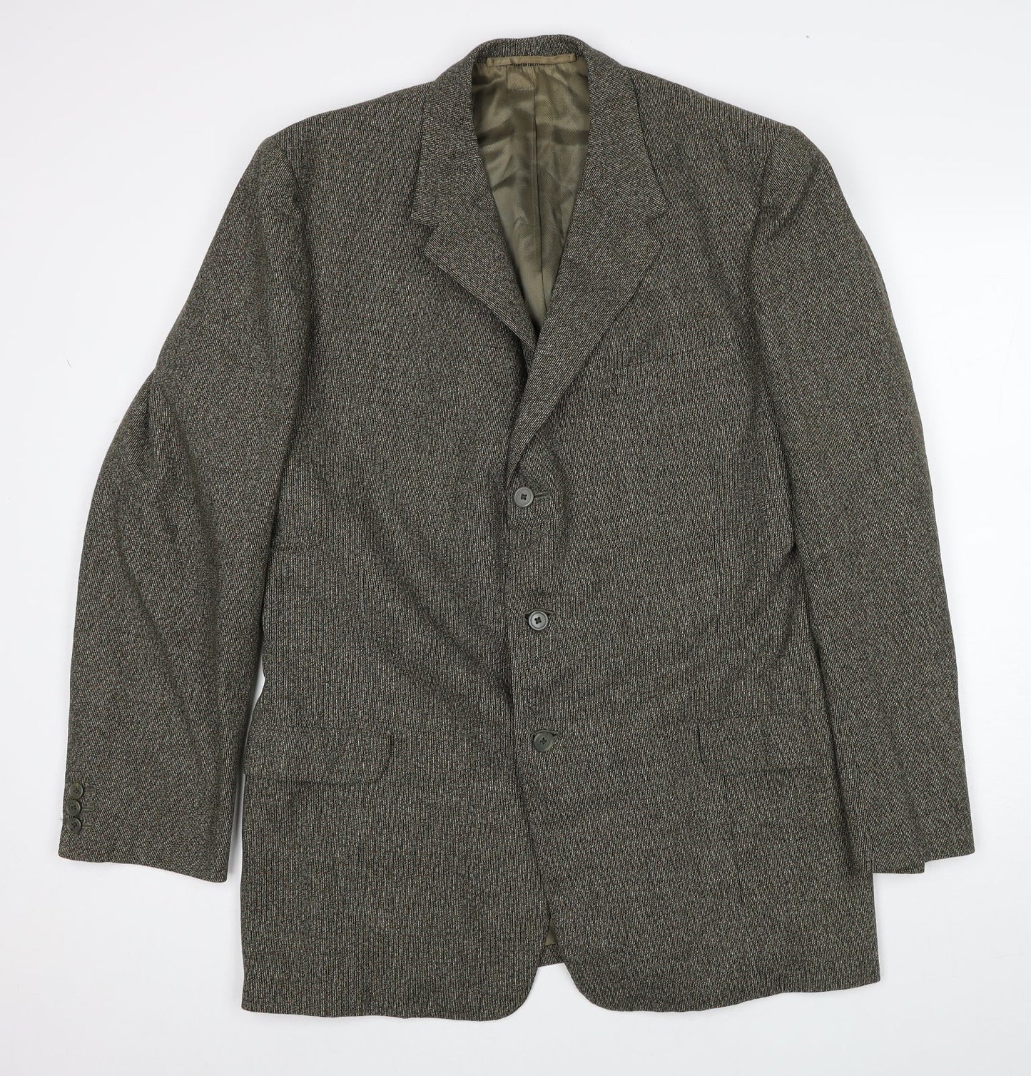 Parkington & Bowers Mens Grey Wool Jacket Suit Jacket Size 40 Regular