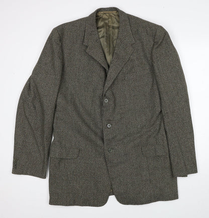 Parkington & Bowers Mens Grey Wool Jacket Suit Jacket Size 40 Regular