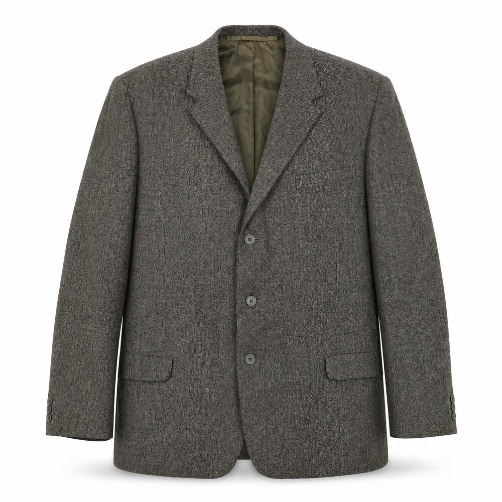 Parkington & Bowers Mens Grey Wool Jacket Suit Jacket Size 40 Regular