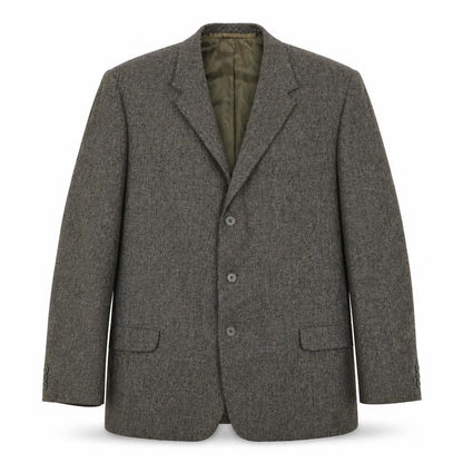 Parkington & Bowers Mens Grey Wool Jacket Suit Jacket Size 40 Regular