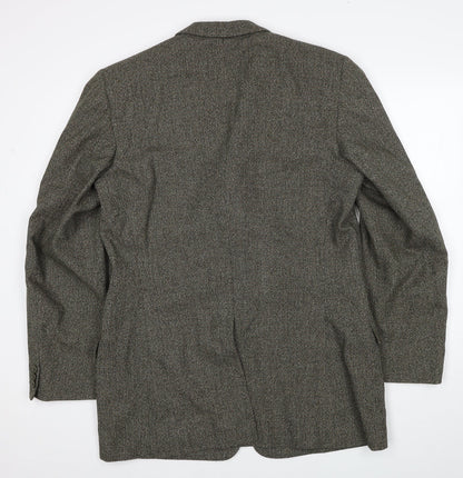 Parkington & Bowers Mens Grey Wool Jacket Suit Jacket Size 40 Regular