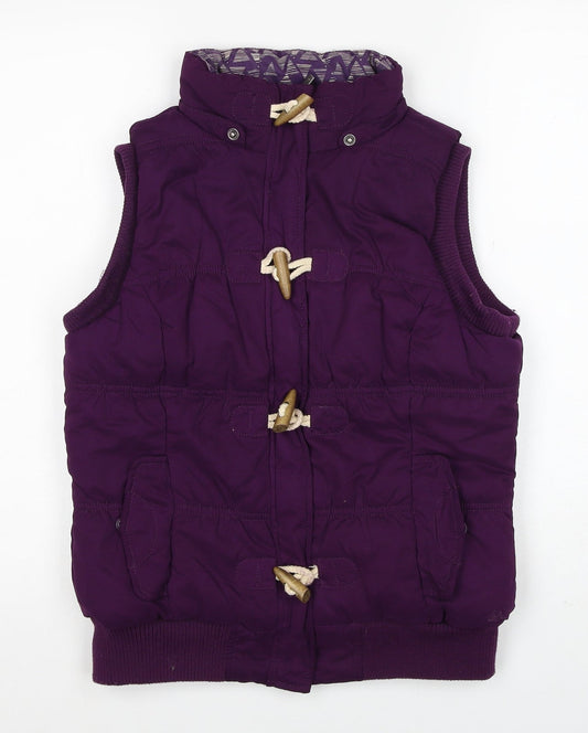 Debenhams Womens Purple Gilet Jacket Size 10 Zip