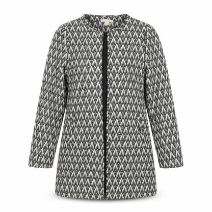H&M Womens Black Geometric Jacket Blazer Size 8