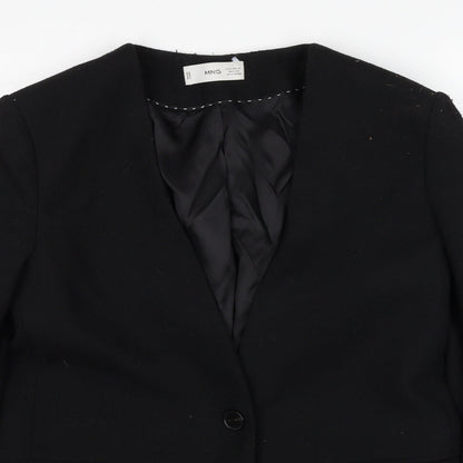 Mango Womens Black Jacket Blazer Size XS Button