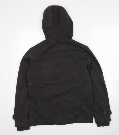 Next Mens Brown Anorak Coat Size S Zip