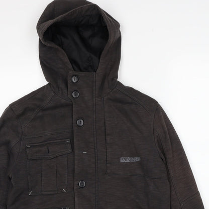 Next Mens Brown Anorak Coat Size S Zip