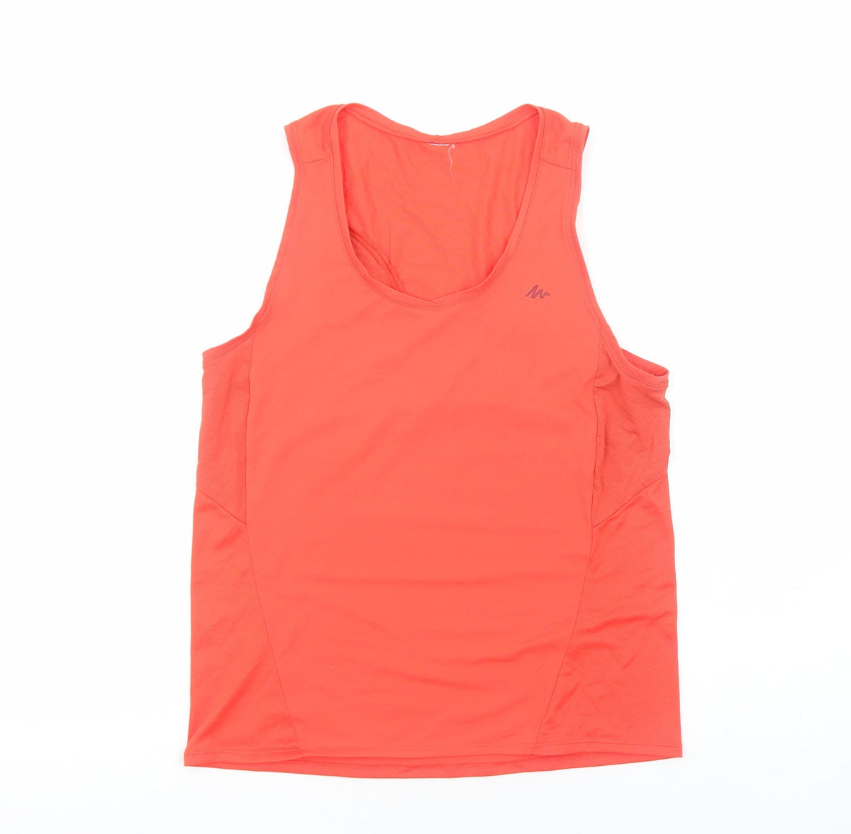 Quechua Womens Red Polyester Basic Tank Size S Scoop Neck Pullover