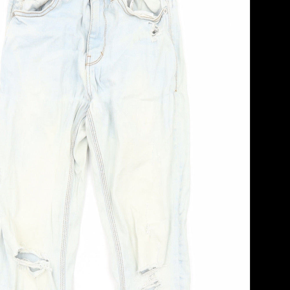 Preworn Womens Blue Cotton Skinny Jeans Size 10 Regular Zip