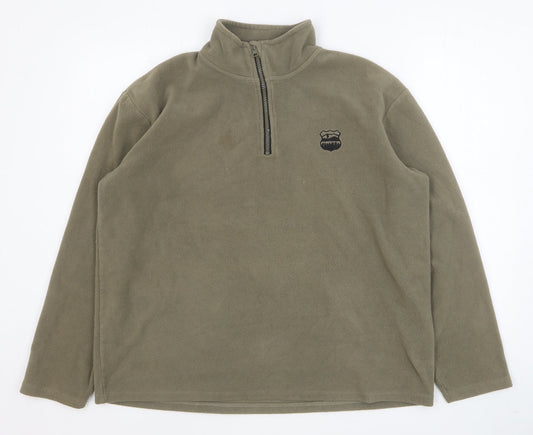 Atlas Mens Brown Polyester Pullover Sweatshirt Size L