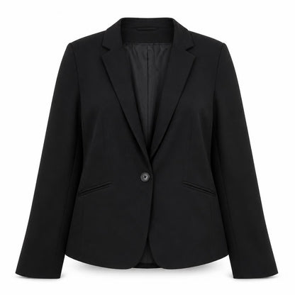 H&M Womens Black Polyester Jacket Blazer Size 10