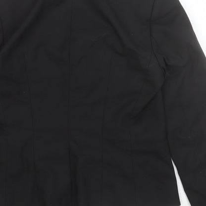 H&M Womens Black Polyester Jacket Blazer Size 10