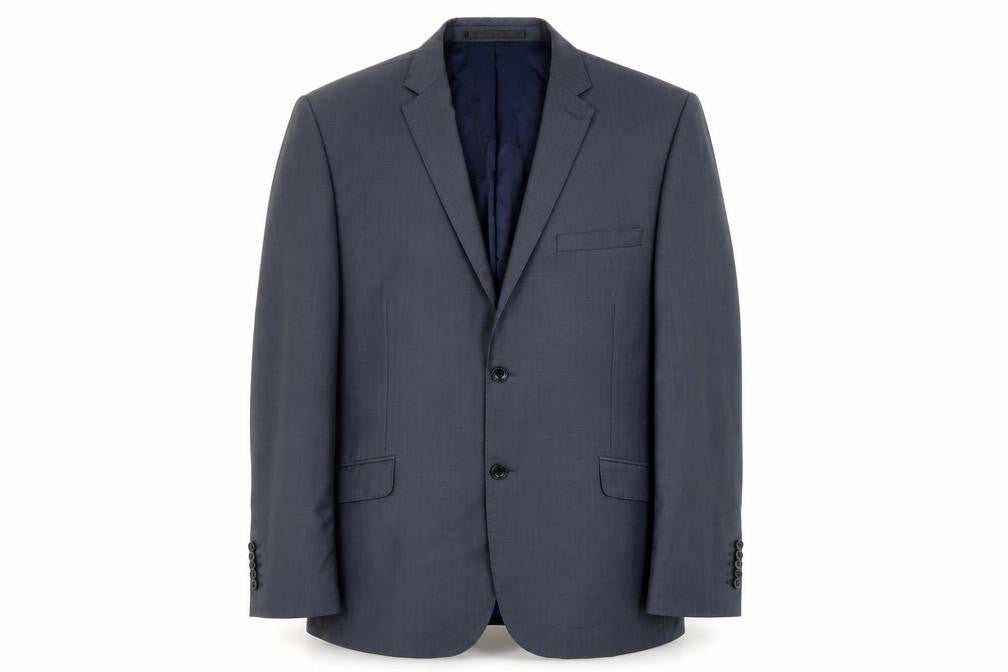 Paul Costelloe Mens Blue Polyester Jacket Suit Jacket Size L Regular