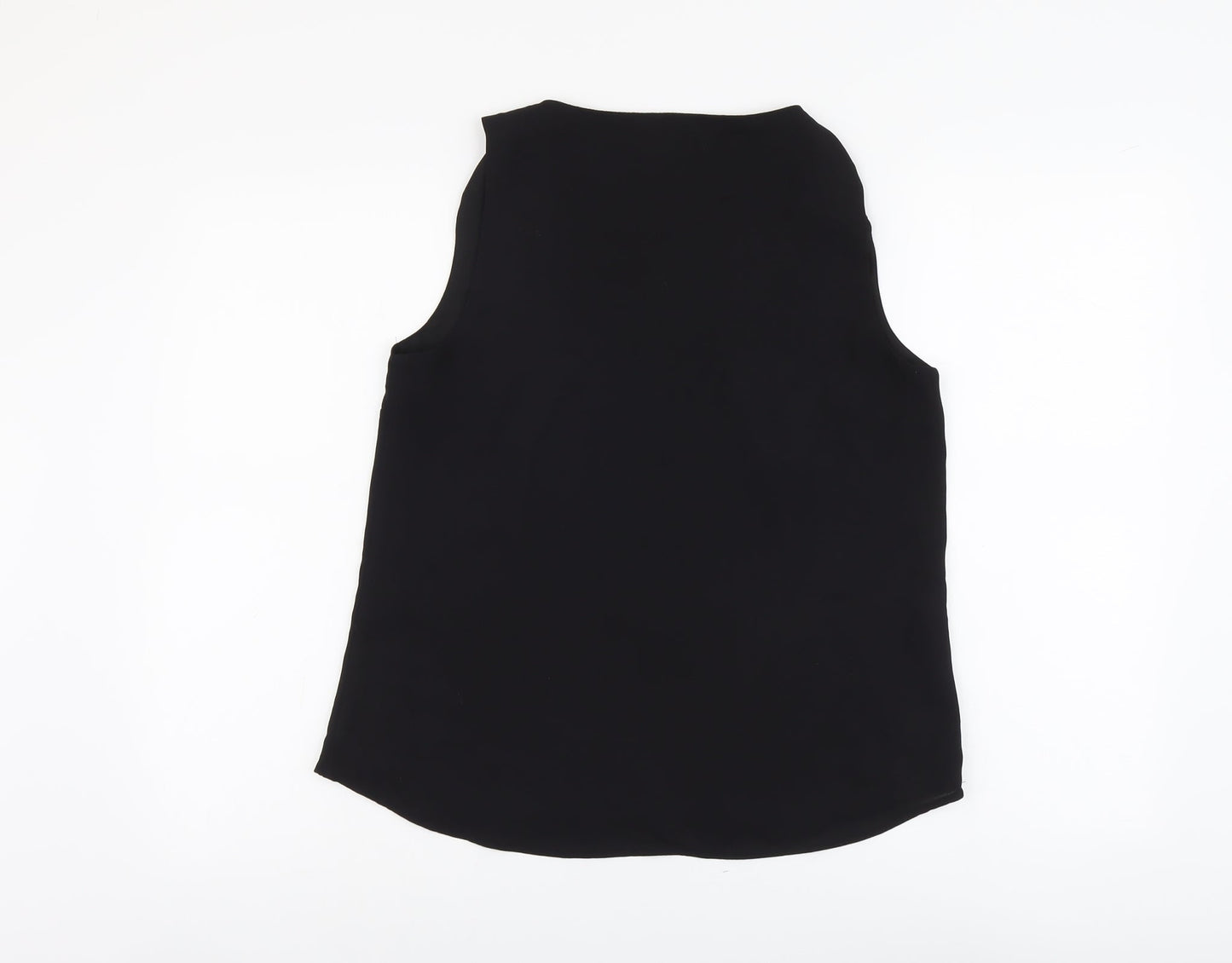 Oasis Womens Black Polyester Basic Tank Size 12 V-Neck