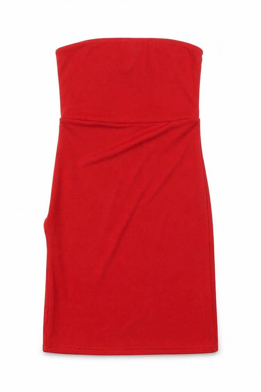 PRETTYLITTLETHING Womens Red Polyester Mini Size 6 Square Neck Pullover
