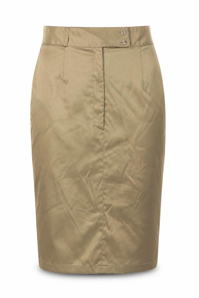 Elli Ramos Womens Gold Polyester Straight & Pencil Skirt Size M Zip