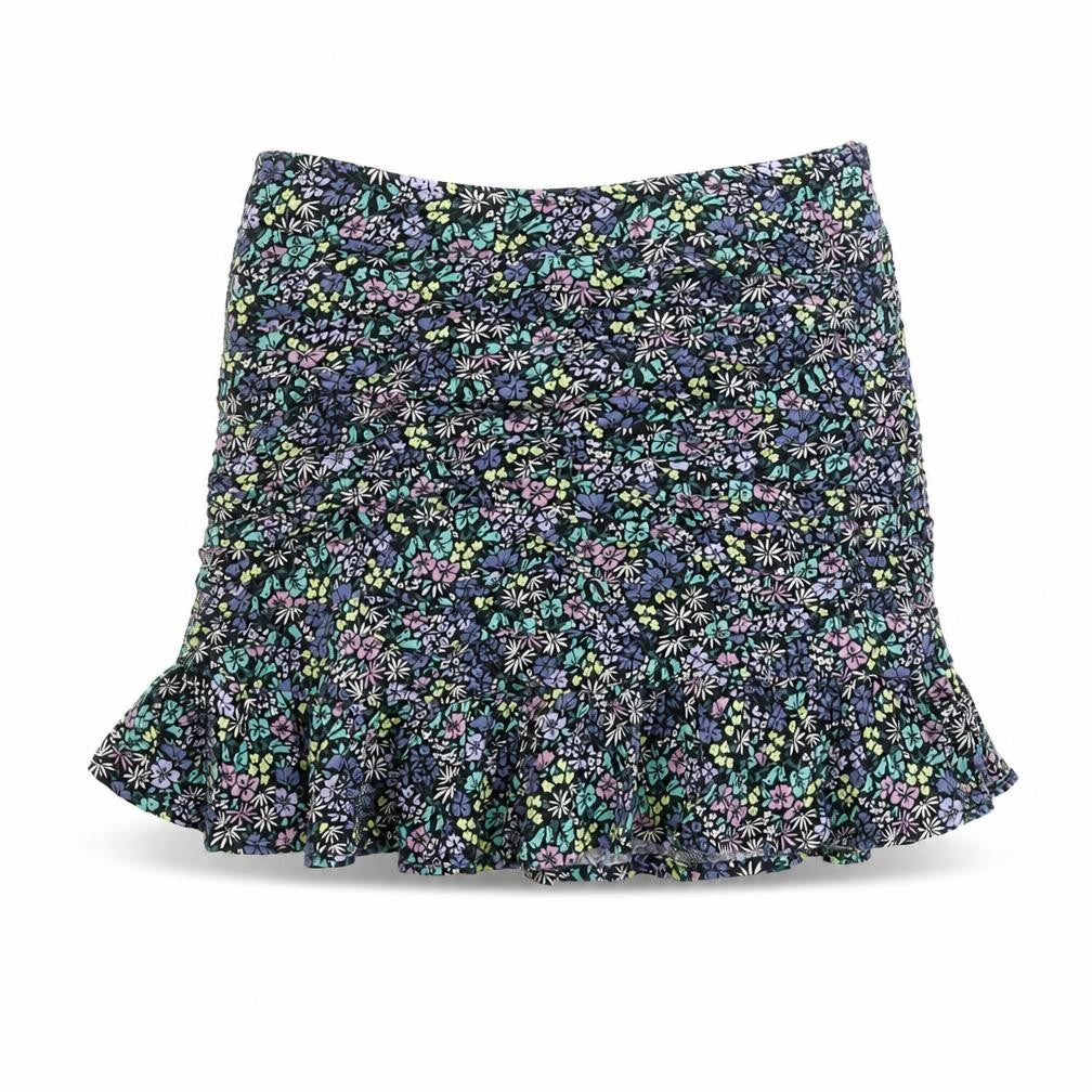 Marks & Spencer Girls Multicoloured Geometric Viscose A-Line Skirt Size 7-8 Years Regular Zip