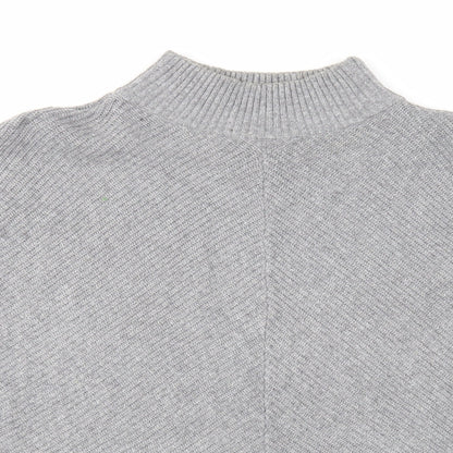 Nine Womens Grey Mock Neck Acrylic Pullover Jumper Size 12