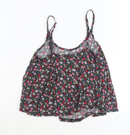 Divided by H&M Womens Multicoloured Floral Viscose Basic Tank Size 8 Scoop Neck