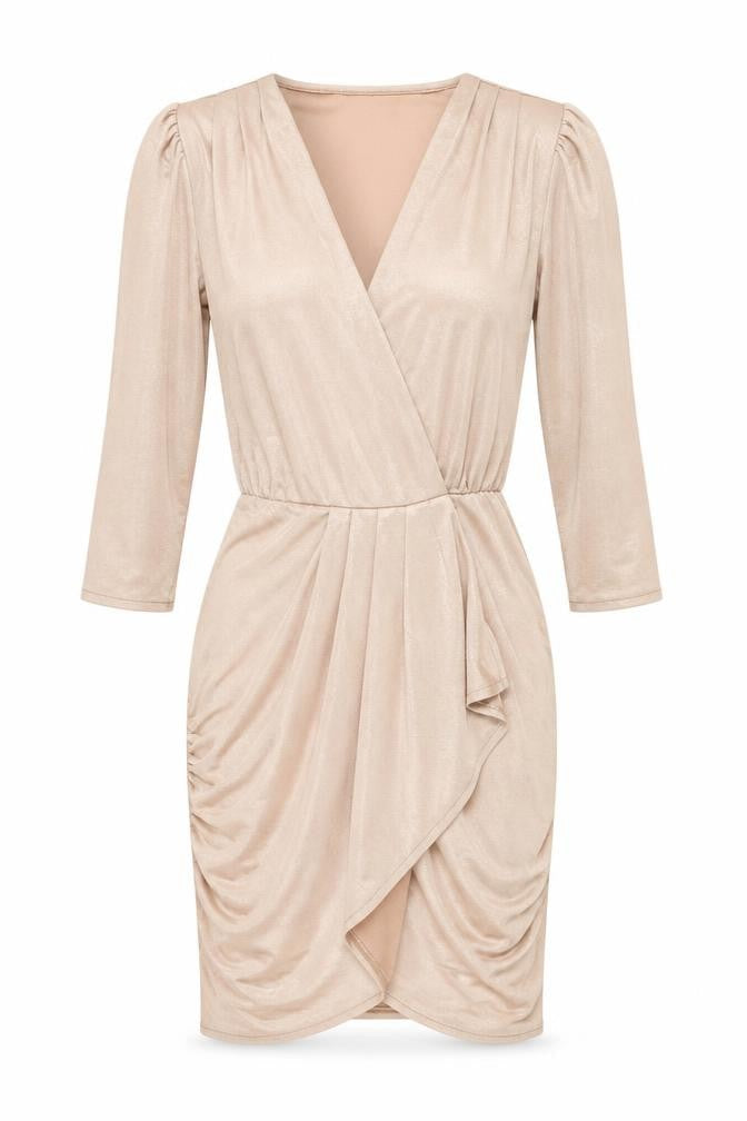 ASOS Womens Gold Polyester Mini Size 8 V-Neck Pullover