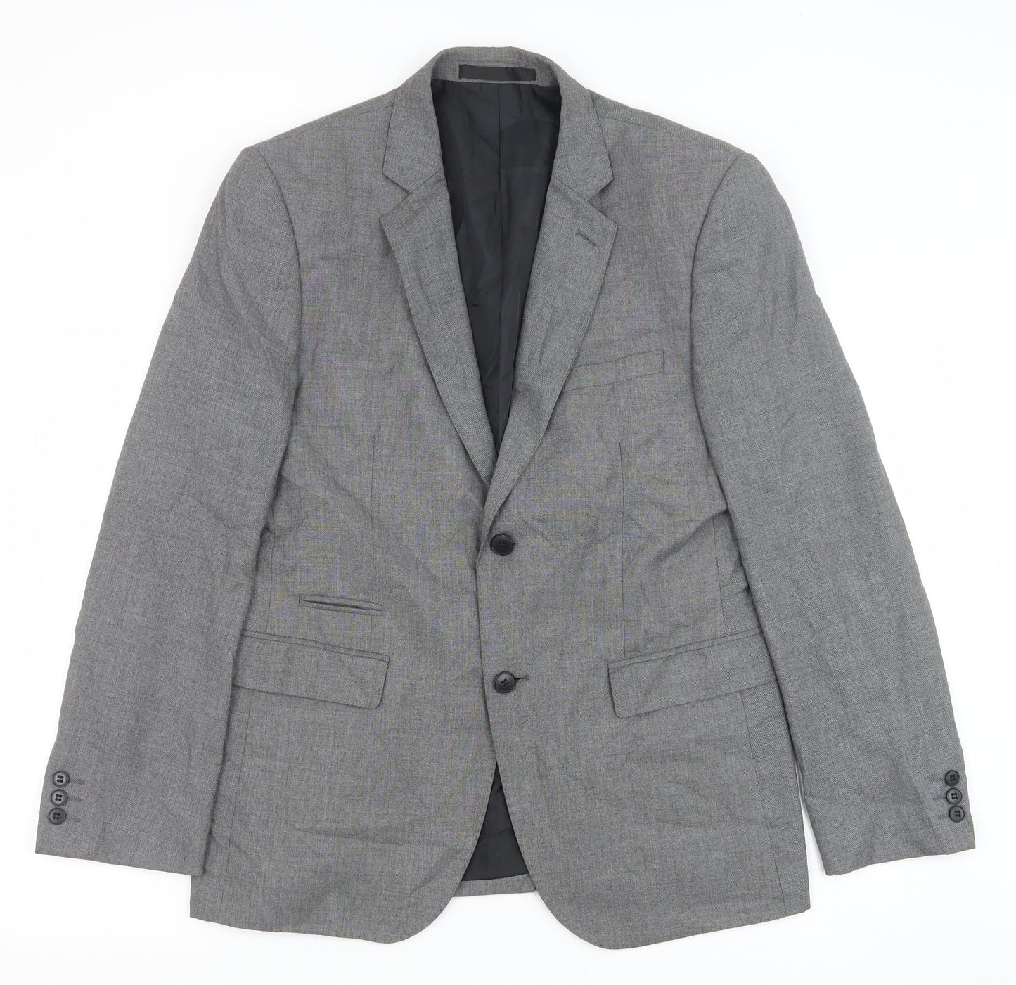 Marks and Spencer Mens Grey Polyester Jacket Suit Jacket Size 40 Regular