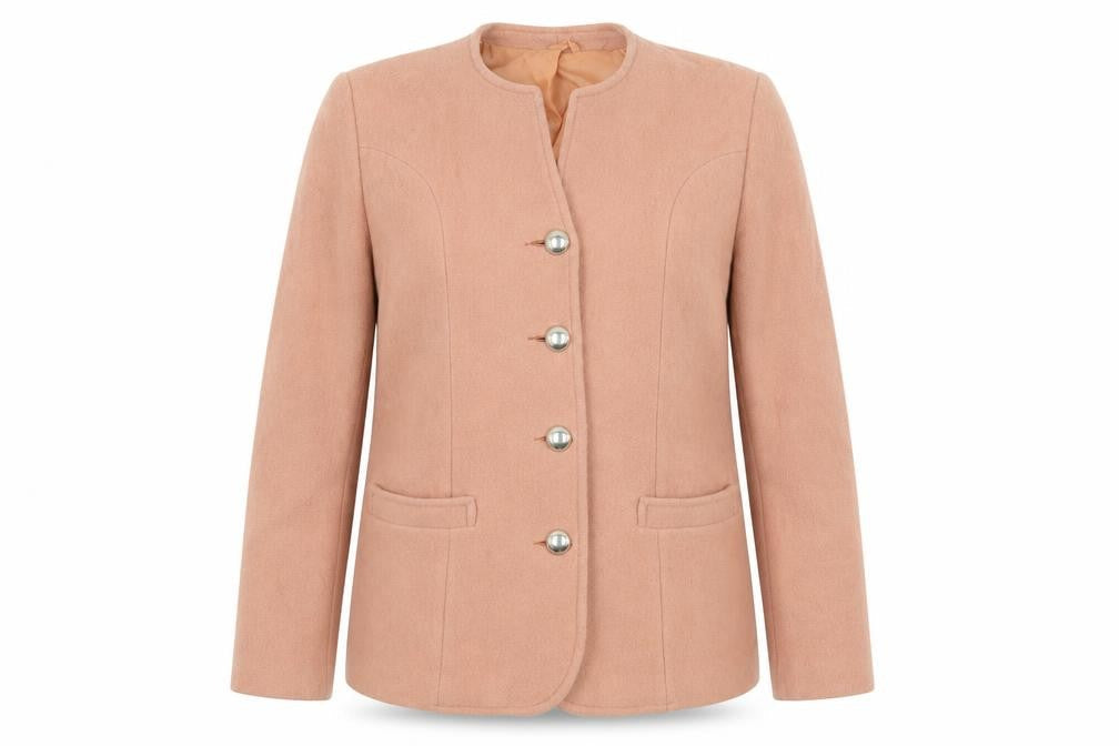 Michelle Roberts Womens Pink Jacket Size 14 Button