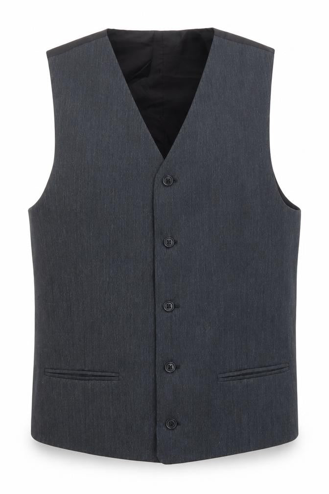 Preworn Mens Grey Polyester Jacket Suit Waistcoat Size 40 Regular