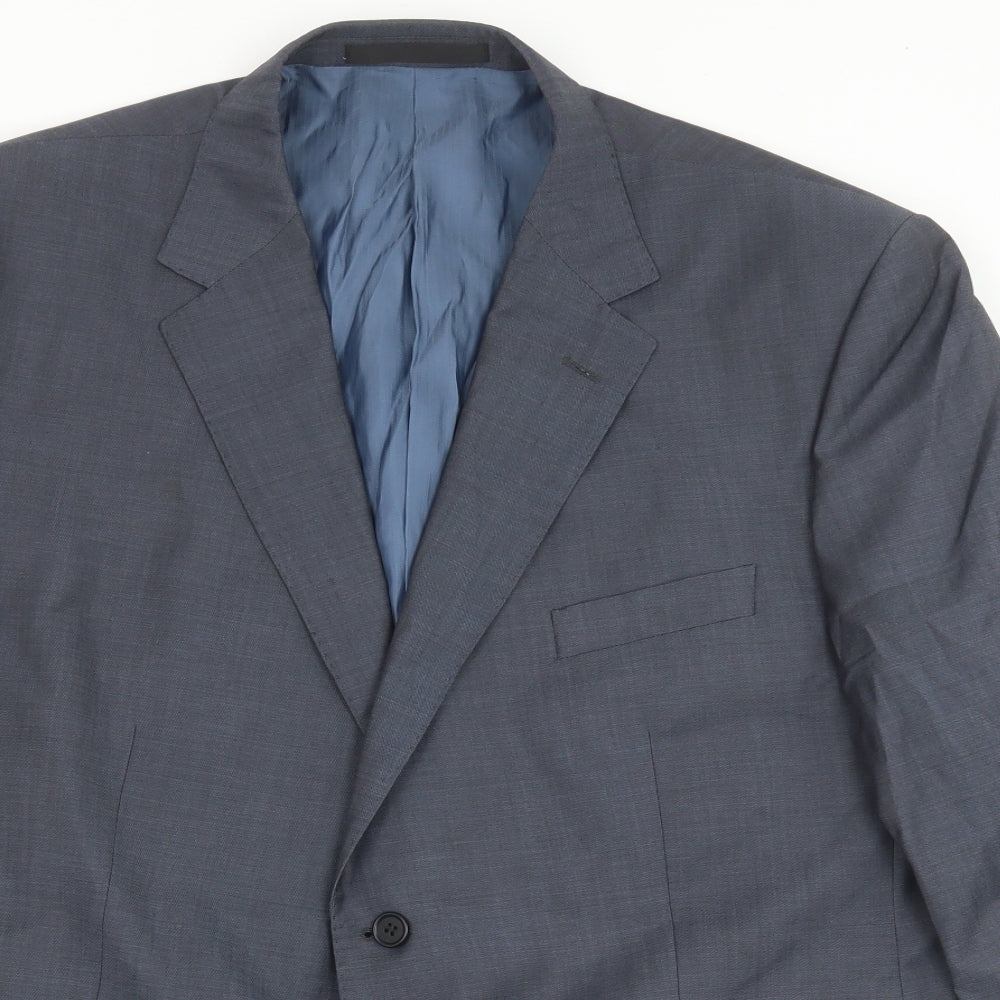 Marks and Spencer Mens Blue Wool Jacket Suit Jacket Size 48 Regular