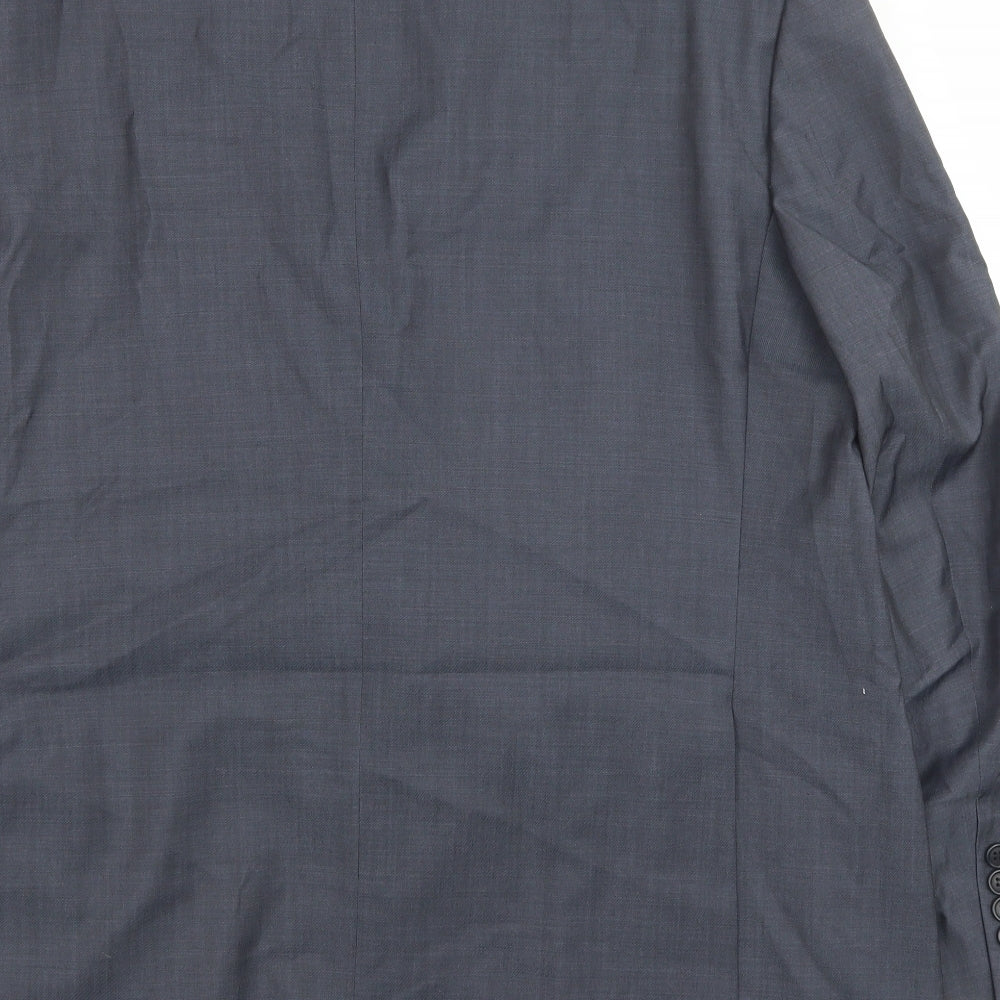 Marks and Spencer Mens Blue Wool Jacket Suit Jacket Size 48 Regular