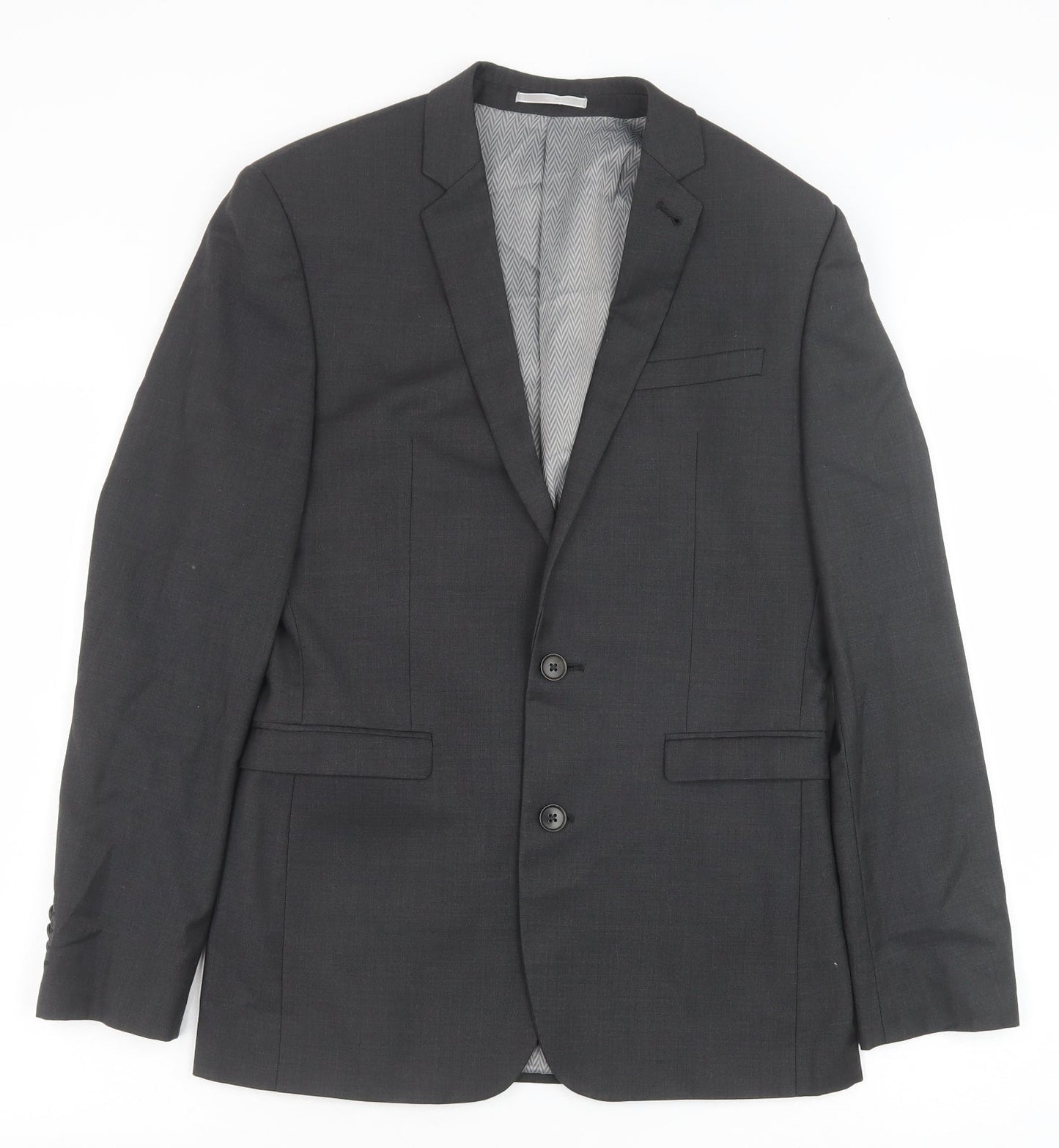 NEXT Mens Grey Wool Jacket Suit Jacket Size 36 Regular