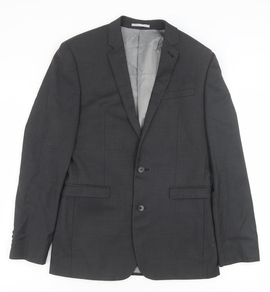 NEXT Mens Grey Wool Jacket Suit Jacket Size 36 Regular