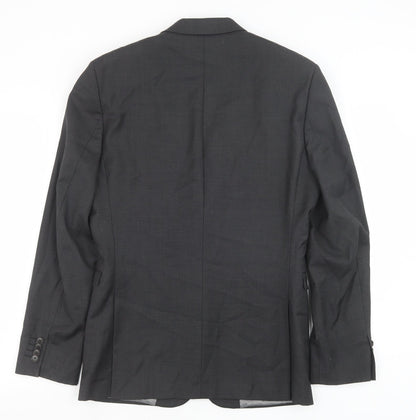 Preloved NEXT Mens Grey Wool Jacket Suit Jacket Size 36 Regular - Back