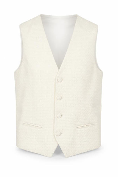 Pronuptia Boys Ivory Jacket Waistcoat Size 11-12 Years Button