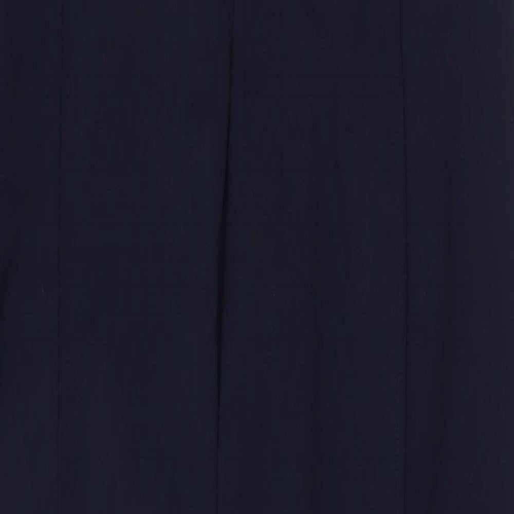 Marks and Spencer Womens Blue Polyester Dress Pants Trousers Size 14 Regular Zip