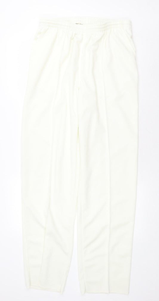 Dr Sports Womens Ivory Polyester Jogger Trousers Size 2XL Regular Drawstring