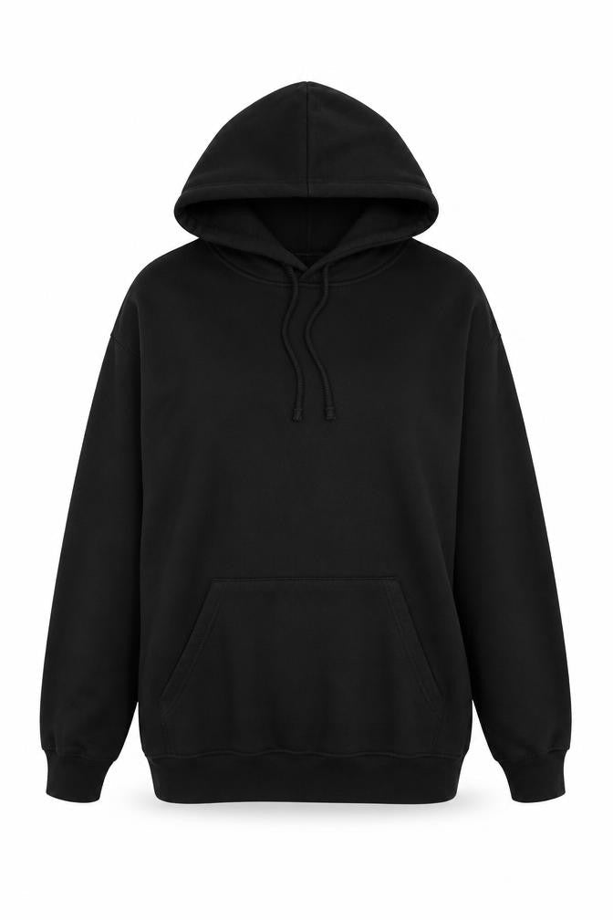 Uneek Womens Black Cotton Pullover Hoodie Size M Pullover