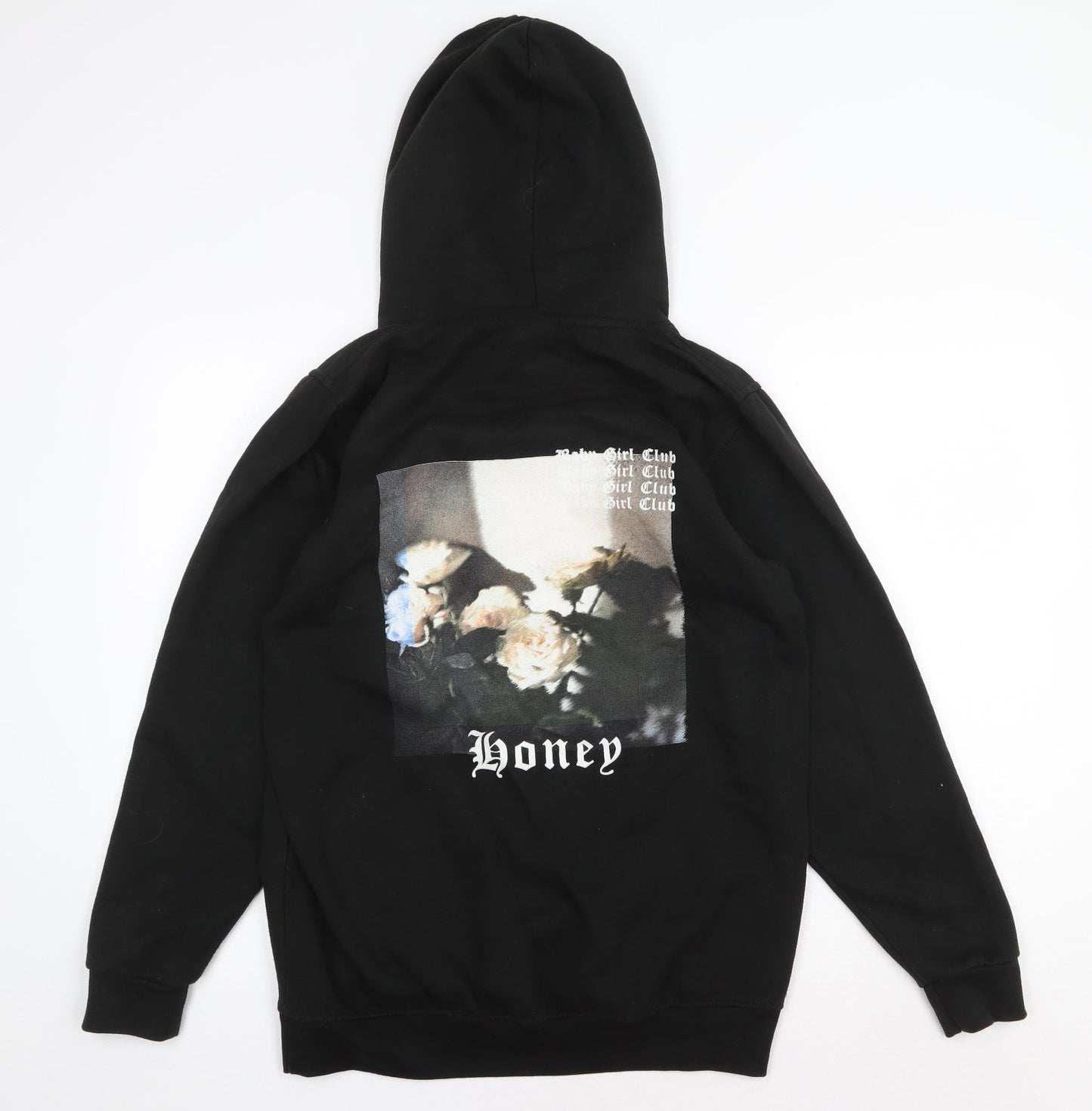 Uneek Womens Black Cotton Pullover Hoodie Size M Pullover