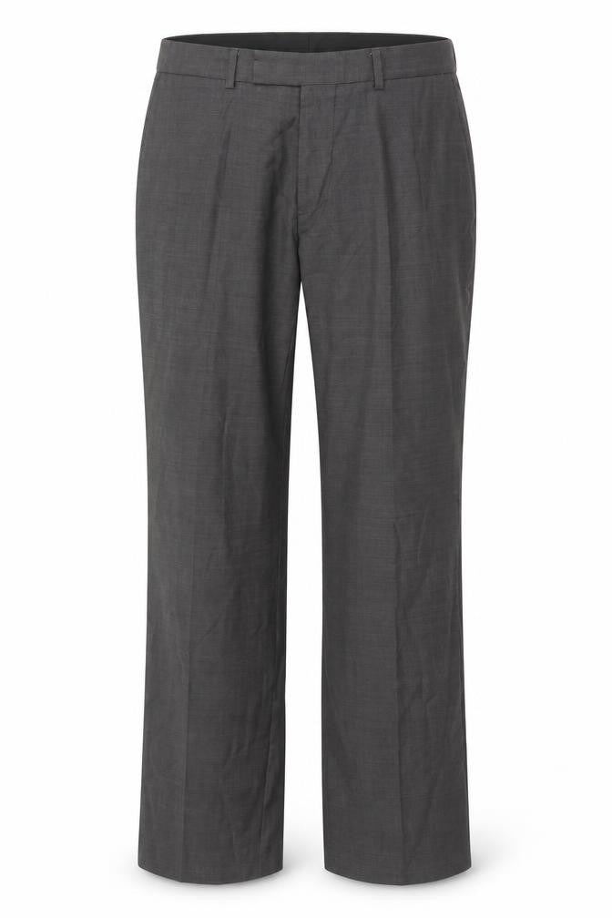 Preworn Womens Grey Polyester Trousers Size 32 in Regular Zip