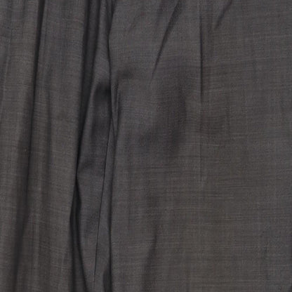 Preworn Womens Grey Polyester Trousers Size 32 in Regular Zip