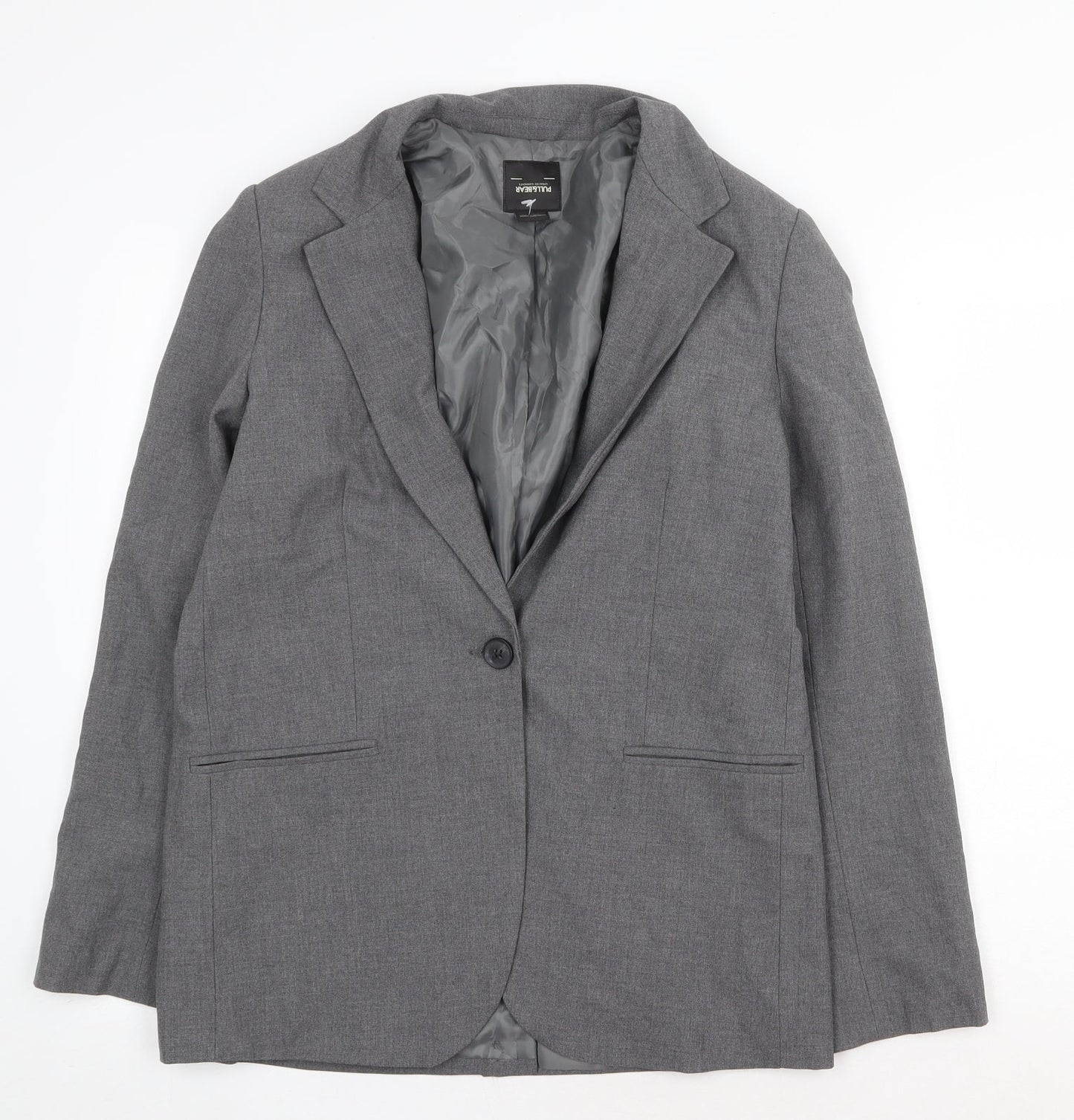 Pull&Bear Mens Grey Jacket Size XS Button
