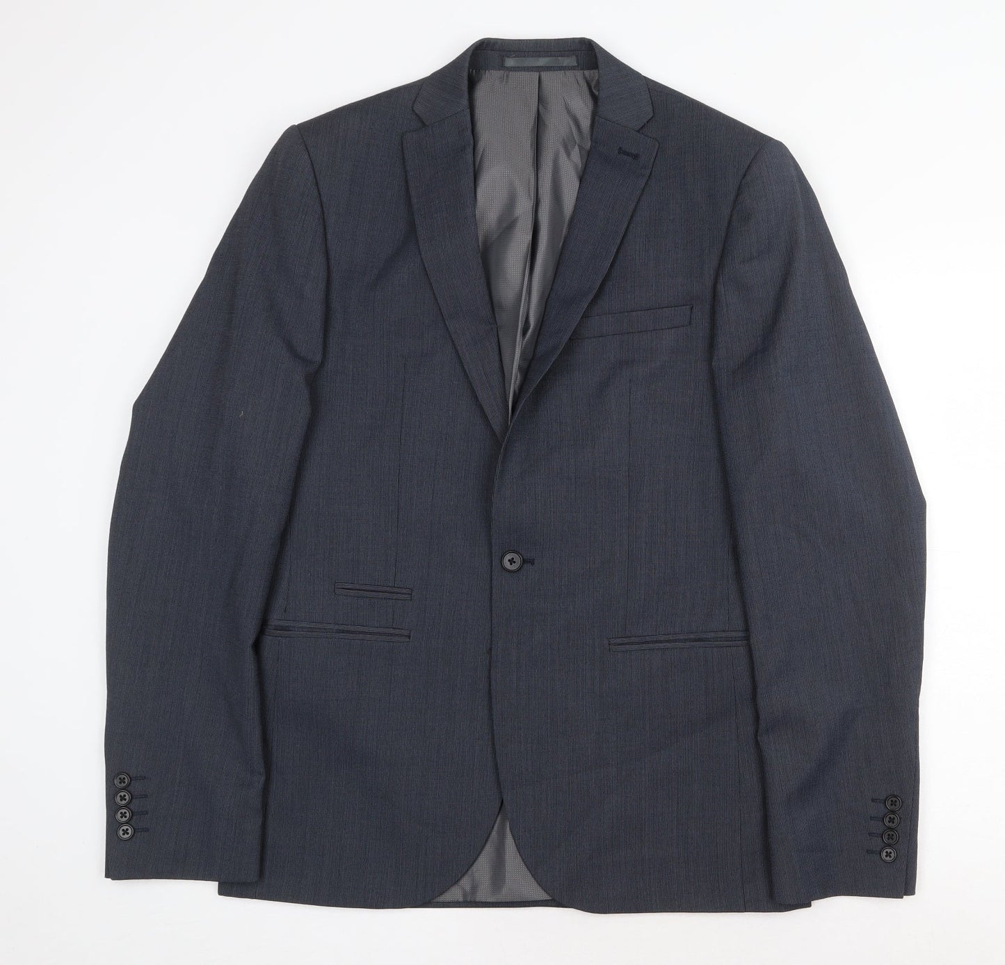 NEXT Mens Blue Polyester Jacket Suit Jacket Size 40 Regular