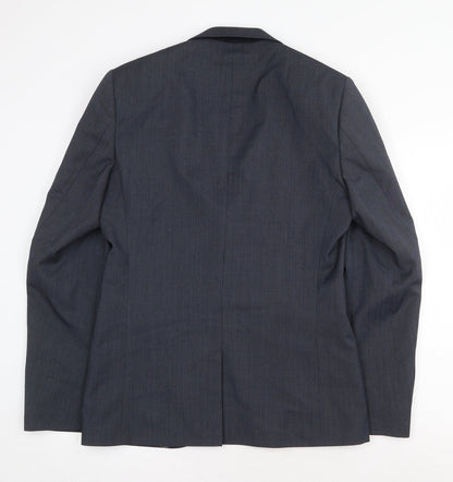Next Mens Blue Polyester Jacket Suit Jacket Size 40 Regular
