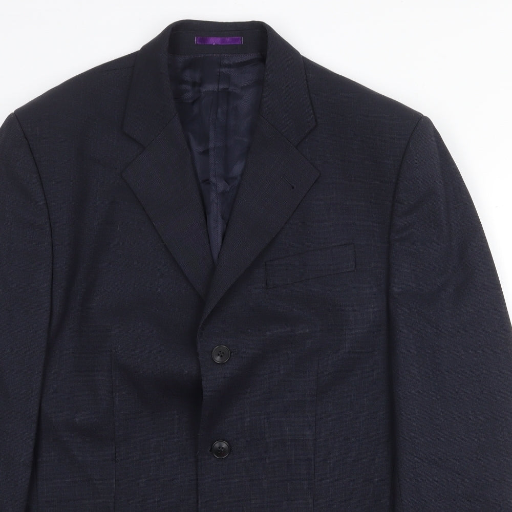 NEXT Mens Blue Viscose Jacket Suit Jacket Size 38 Regular