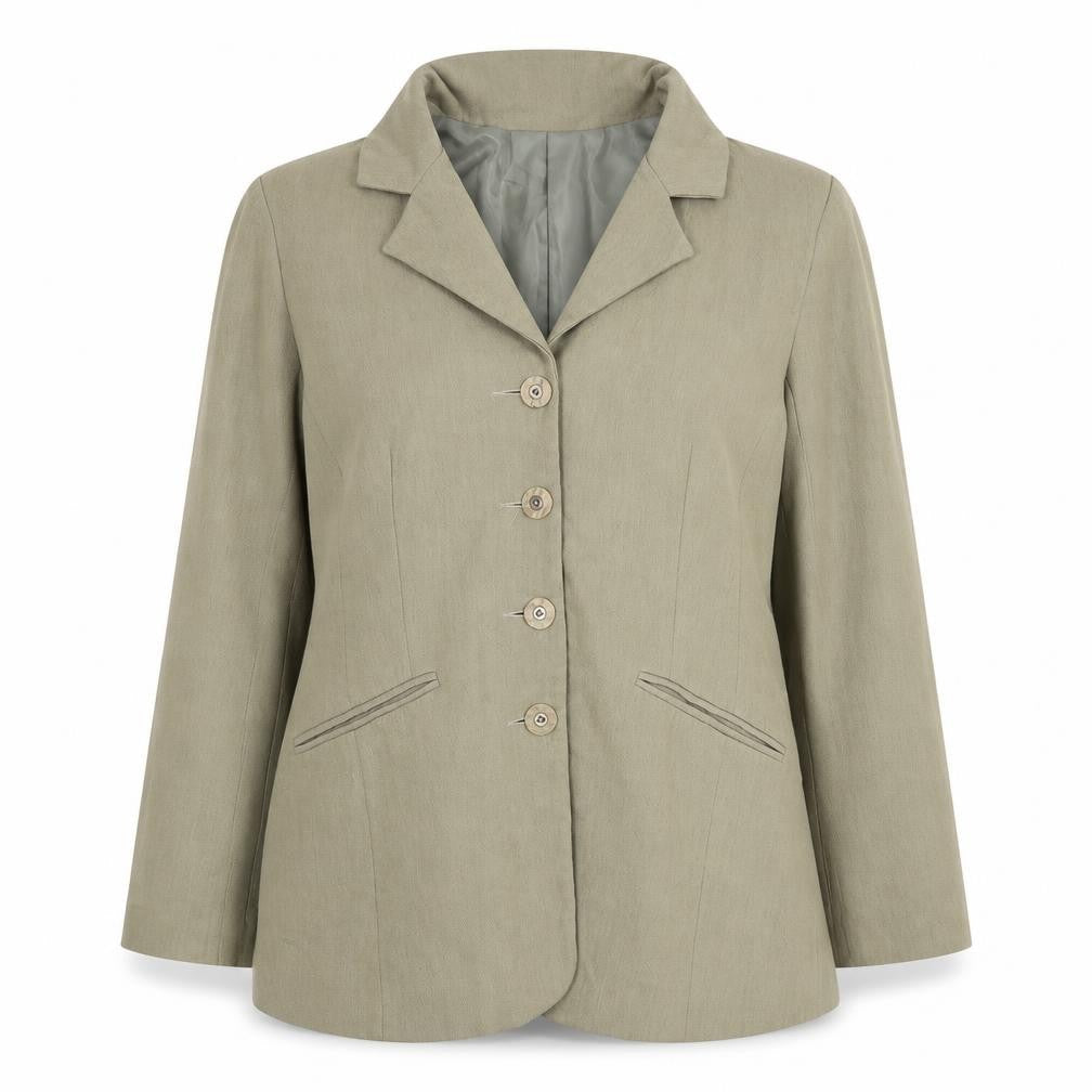 Sasha Womens Green Jacket Blazer Size 12 Button