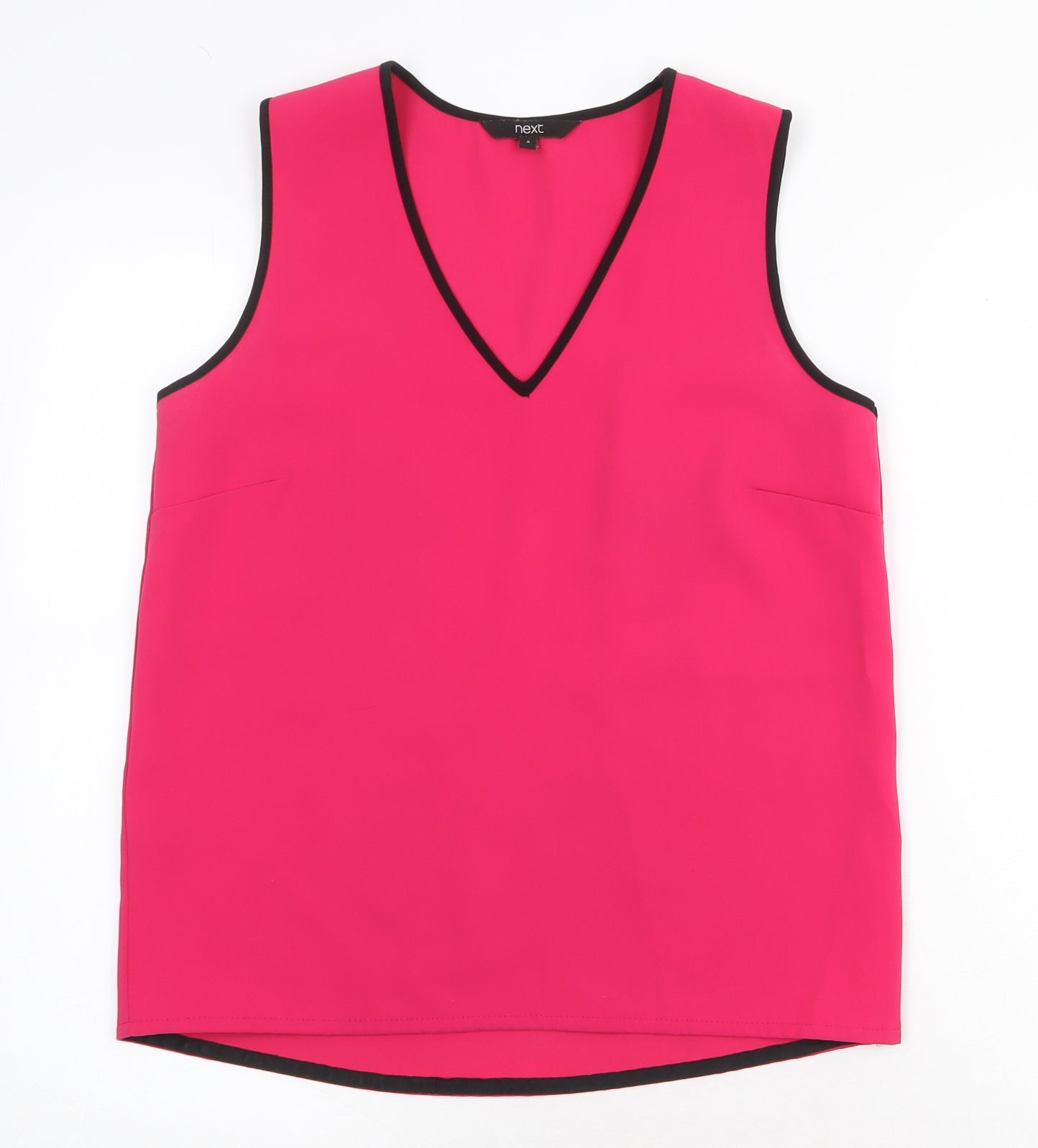 NEXT Womens Pink Polyester Basic Tank Size 8 V-Neck