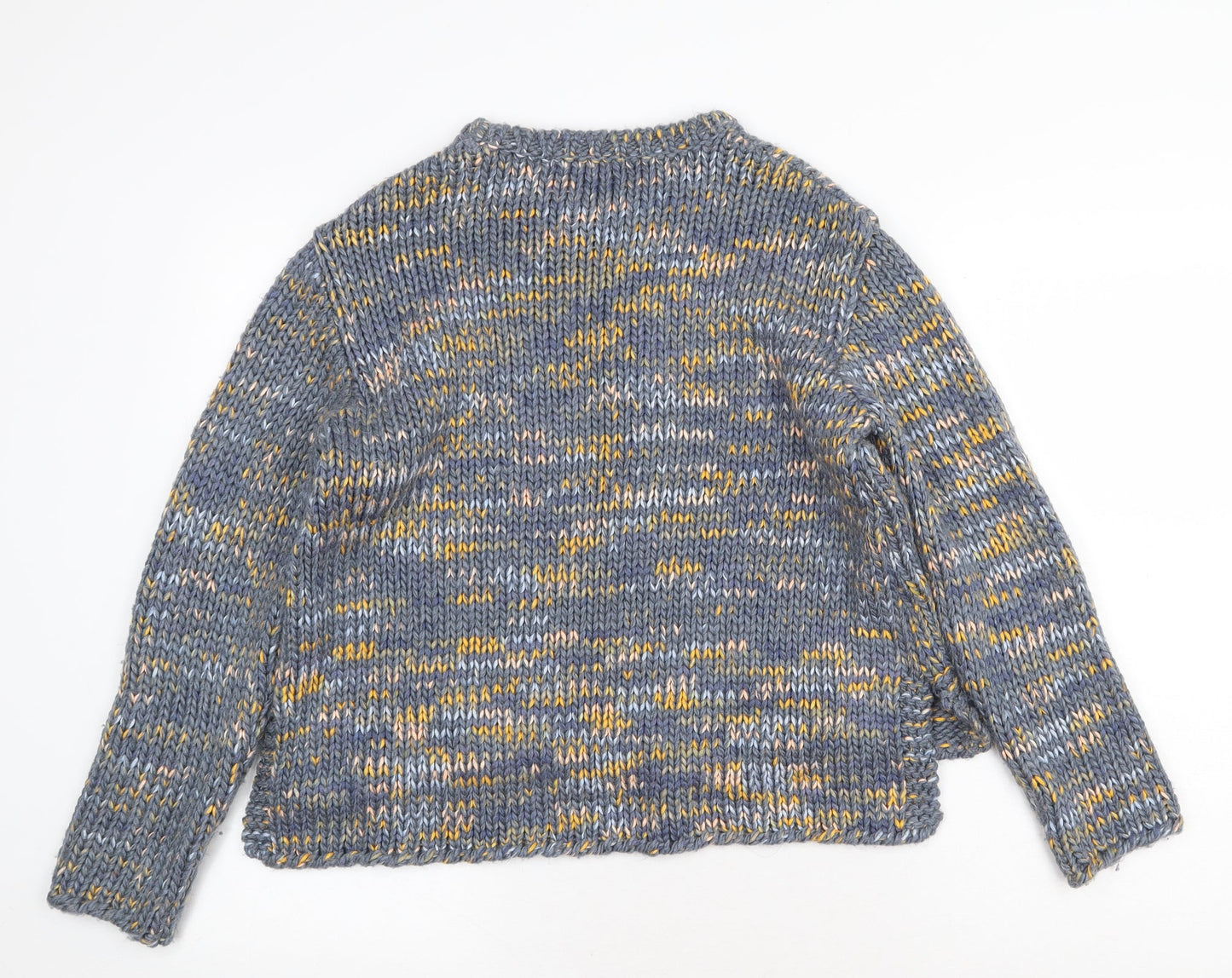 MNG Womens Grey Round Neck Acrylic Pullover Jumper Size S